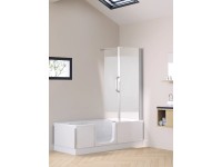 Wannenverkleidung Duo 4 Eckausführung 160 Glas Weiss (HxB) 40 x 70 cm