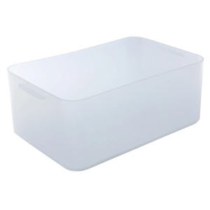 Transparente Rotho Box Pure medium A5 zur Aufbewahrung von Kleinteilen.