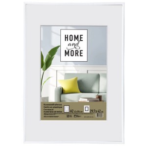 Cornice bianca in plastica, formato 42x59,4 cm (A2).