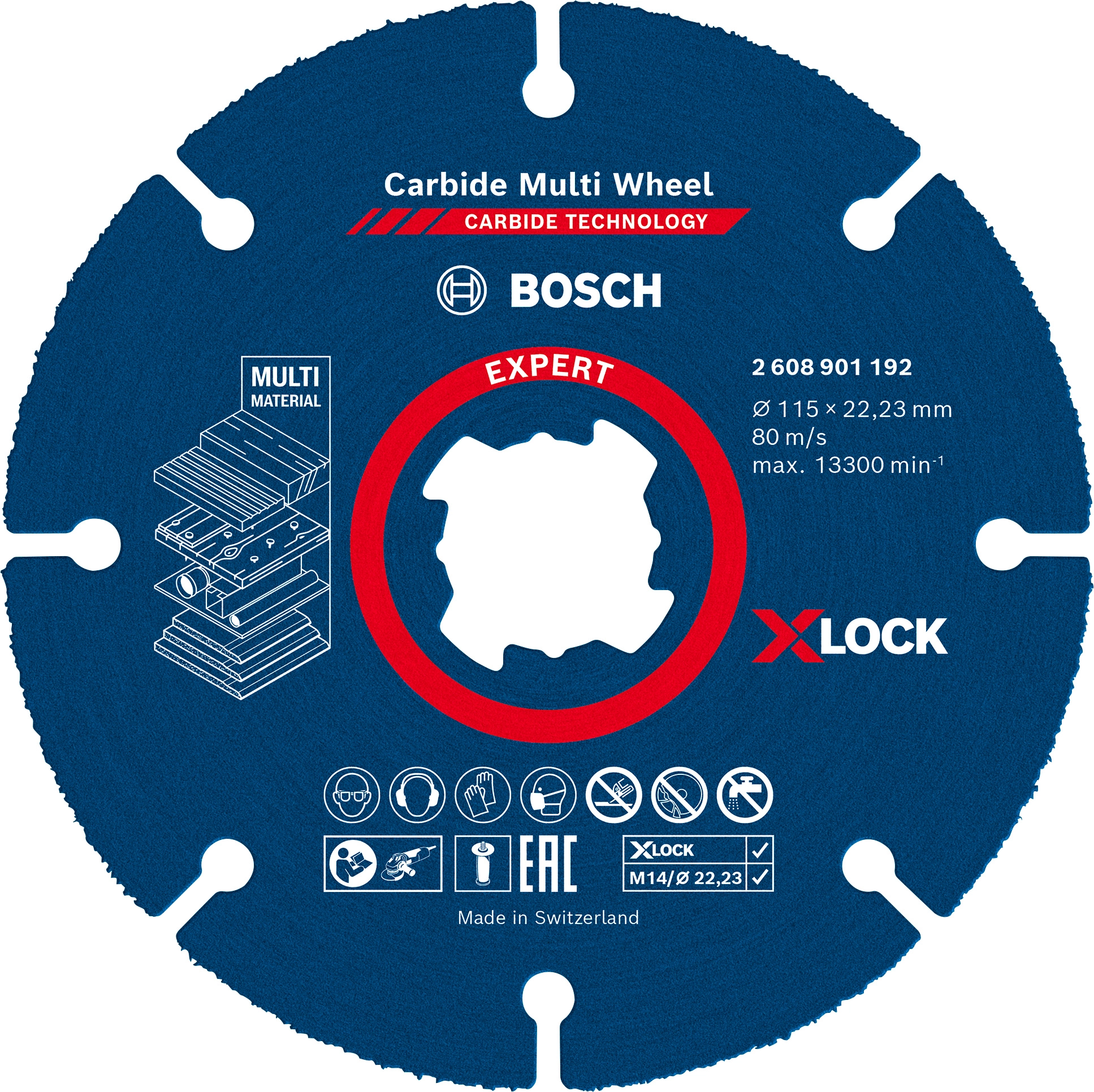 Bosch Disco Diamantato Multimateriale Expert Turbo X-Lock 125 mm