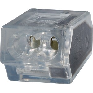 Connettore trasparente a 2 poli per cavi da 1,0-2,5 mm, confezione da 25.