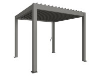 Biohort Pergola quarzgrau-metallic 3 x 3,5 m