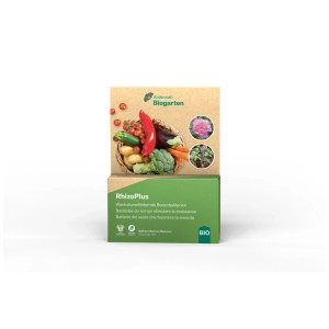 RhizoPlus rinforzante per piante da balcone, 40ml, favorisce la crescita delle radici e l'assorbimento dei nutrienti.