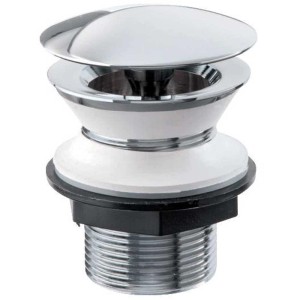 Bonde de lavabo design 41,9 mm (G 1 1/4) en laiton chromé pour vasques.