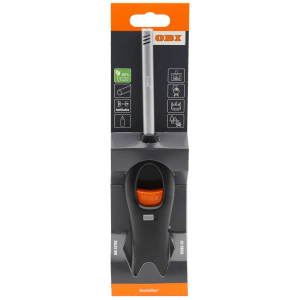 Accendino a stelo nero ricaricabile OBI BB-3 NT per accendifuoco.