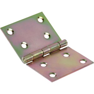 Cerniera larga zincata gialla, 120x80 mm, per collegamenti mobili.