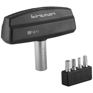 Chiave dinamometrica Birzman 5 Nm con inserti nel supporto. Strumento per serraggi precisi.