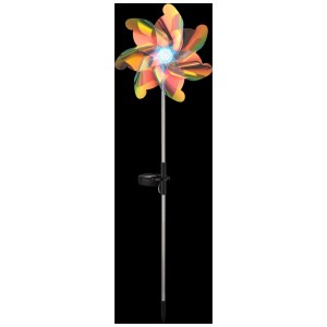 Globo LED-Solarleuchte Pira Windrad Transparent Höhe 71,5 cm