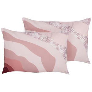 Beliani Cuscini da giardino Campei in poliestere rosa 40 x 60 cm / set da 2