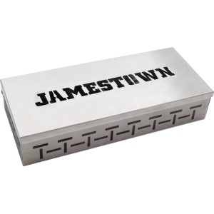 Boîte à fumer universelle Jamestown en acier inoxydable pour barbecues à gaz et à charbon de bois, pour des arômes fumés intenses.