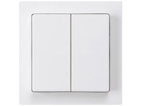 Hager Doppel-Drucktaster Kallysto A/R Duroplast Weiss