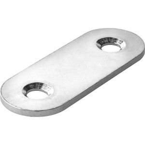Piastra di collegamento Hettich, 40x15mm, acciaio inox opaco, per unire componenti.