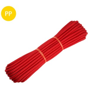Corda in PP Rosso Ø 8 mm / lunghezza 15 m
