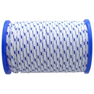 Scotta bianco-blu (Ø 10 mm) su bobina, vendita al metro per nautica.