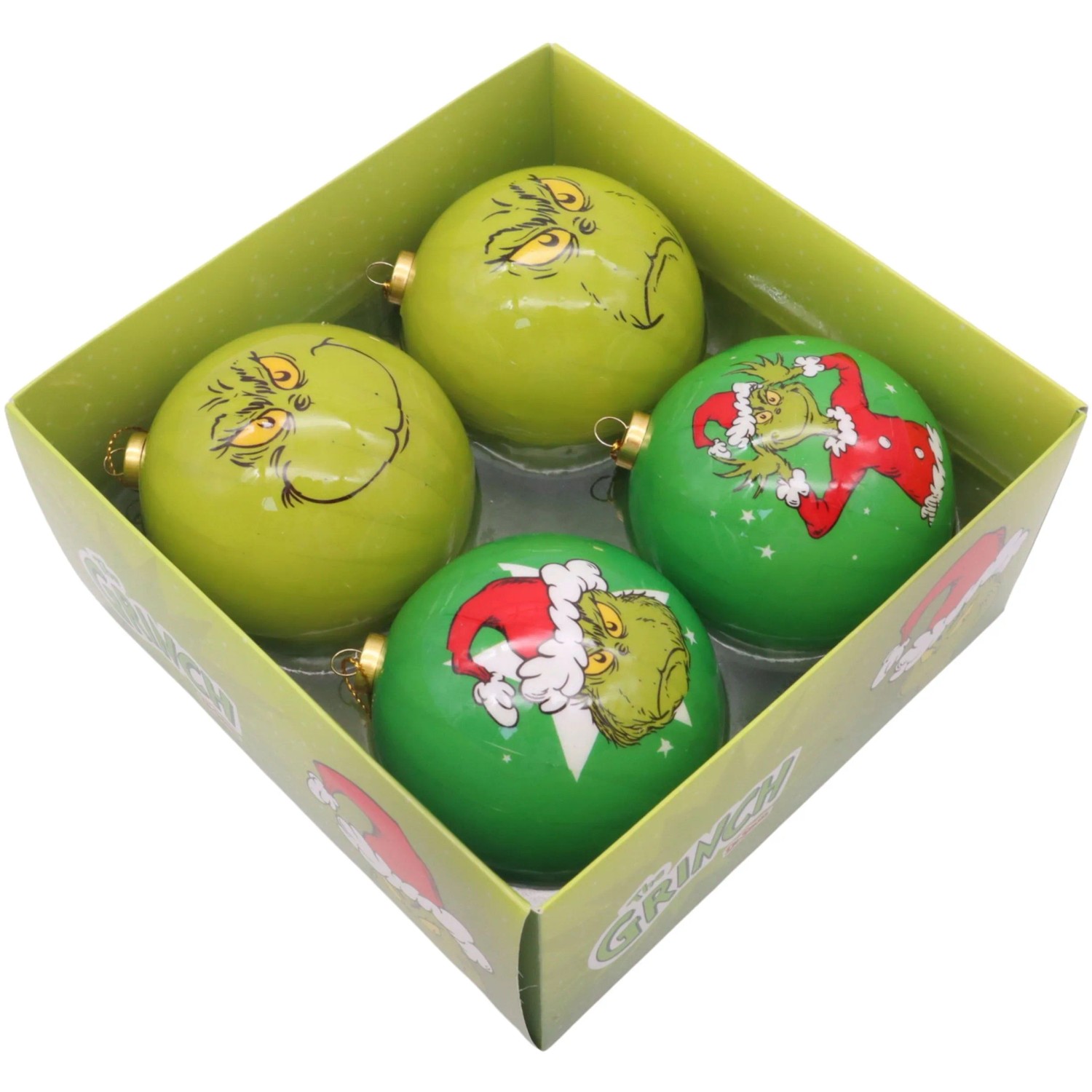 Dr. Seuss Kugel-Set The Grinch Polystyrol Multicolor Ø 7,5 cm 4-tlg