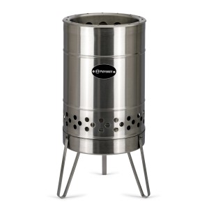 Brasero Petromax Pyron PX en acier inoxydable, foyer à faible fumée pour jardin et camping.