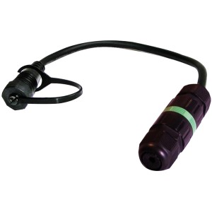 Adattatore IP67 16A per sistemi di illuminazione esterna, alimentazione con cavo da 30 cm.