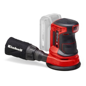 Ponceuse excentrique sans fil Einhell Power X-Change TE-RS 18 Li Solo (sans batterie/chargeur) avec sac à poussière.