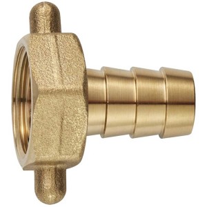 Raccord de tuyau en laiton, brut, 3/4 x 16 mm pour douches et tuyaux.