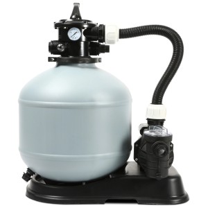 Steinbach Filteranlage Compact 8 : Système de filtration à sable avec pompe et manomètre pour piscines.