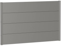 Biohort Wandpaneel Sichtschutz o. Acrylglas 150 cm x 90 cm Quarzgrau-Metallic