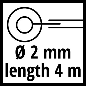 Symbole bobine de rechange Einhell GC-PT 2538 : Ø 2 mm, longueur 4 m.