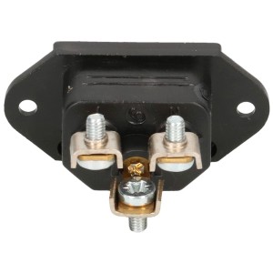 Schwarzer 3-poliger Apparatestecker (C16A) für den Geräteanschluss.