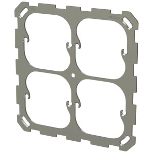 Piastra di montaggio quadrata Modino Priamos per accessori scatole di derivazione.