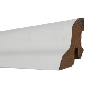 Plinthe blanche Classic 40 avec conduit de câble, 22x40x2400 mm.