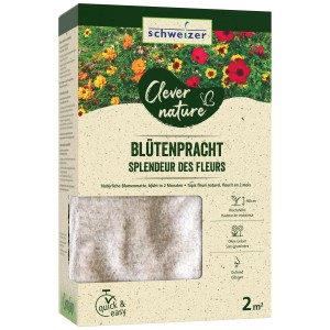 Tapis de fleurs Clever Nature Blütenpracht, 2 m², pour des fleurs parfumées sans herbes.