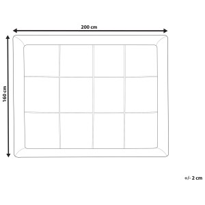 Surmatelas Yangra 160x200 cm, matelassé, pour matelas de taille standard.