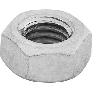 Écrou hexagonal M6, acier galvanisé, adapté aux assemblages vissés, 100 pièces.