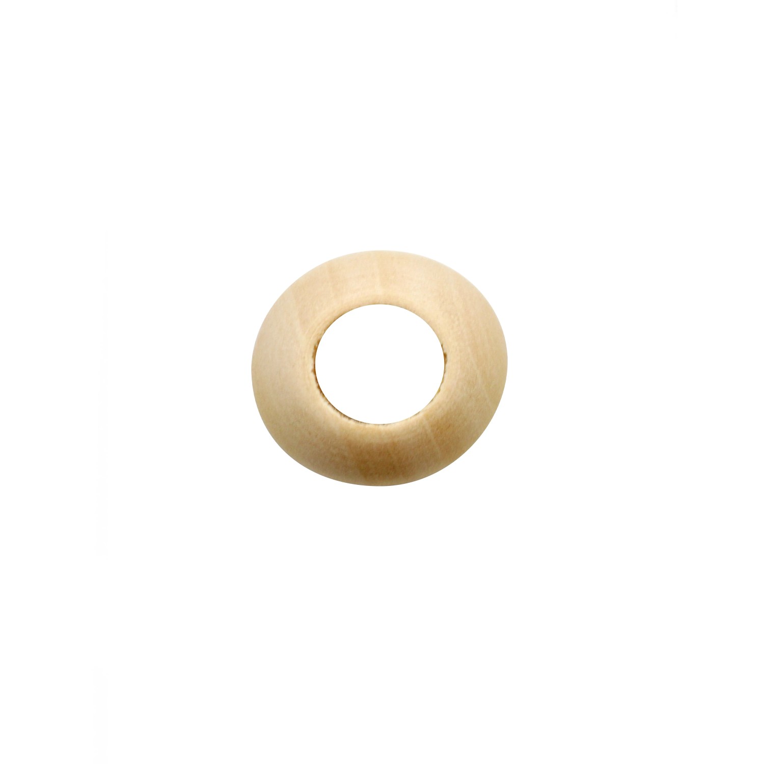 Perle rondelle à gros trou en acier inoxydable argenté 7mm