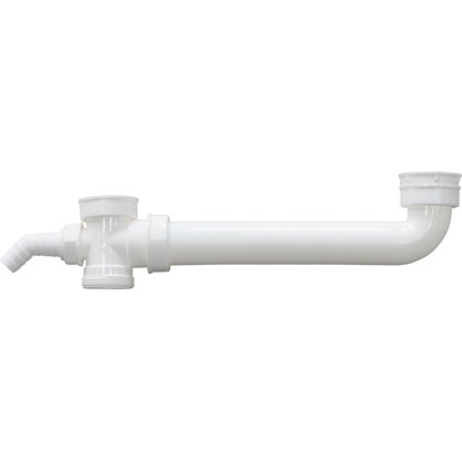 LUX-TOOLS Raccord d'écoulement évier double Blanc 44,8 (1 1/2)x47,8 mm (G 1 1/2)