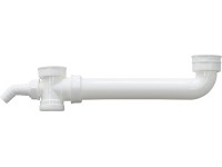 LUX-TOOLS Ablaufverbindung für Doppelspüle Weiss 44,8 mm (G 1 1/2) x 47,8 mm (G