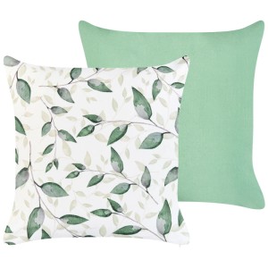 Beliani Set di cuscini decorativi Flyleaf verde menta-bianco 45 x 45 cm / 2 pz