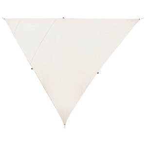Voile d'ombrage triangulaire Lukka, blanc crème, 300x300x300 cm, pour jardin et terrasse.