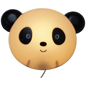 Applique Mondilux Beato en forme de panda, blanc/noir, pour chambre d'enfant.
