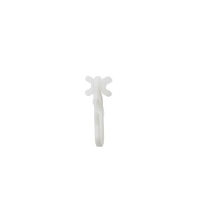 Cursore per tende bianco X con gancio per profili maxi, 50 pezzi per binari per tende.