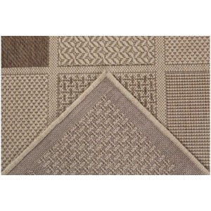 Tapis beige Andiamo Utah 57x110 cm avec divers motifs tissés, adapté au chauffage au sol.