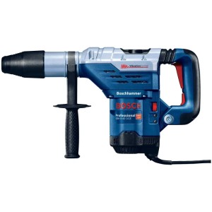 Marteau perforateur Bosch Professional GBH 5-40 DCE, bleu/argent, avec poignée supplémentaire.