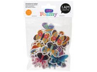I am Creative Moosgummi-Sticker Schmetterlinge Schaumstoff Bunt 21 Stk.