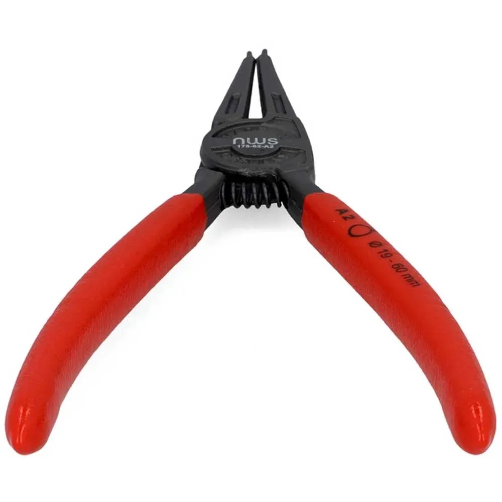 Pinza Per Anelli Elastici Ondulati Con Punta Piatta | Attrezzo Per Sicurezza Su Alberi E Ingranaggi, Apertura 24 Mm, Acciaio