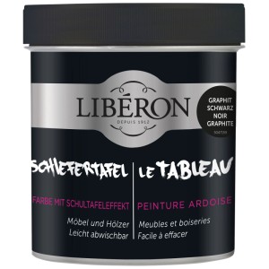 Libéron Pittura Lavagna Nero 0,5 l per effetto lavagna su mobili e legno.