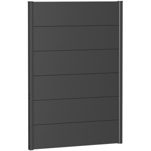 Biohort Wandpaneel Sichtschutz, dunkelgrau-metallic, 100x135cm, für Garten und Terrasse.
