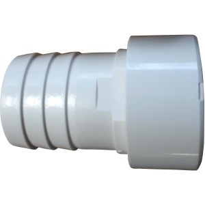 Raccord de tuyau Summer Fun, Ø 50 x 38 mm, en plastique pour tuyauterie de piscine.