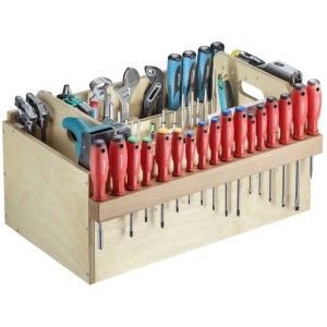 Technocraft Werkzeugkiste Pro Flex, 170-teilig, gefüllt mit Werkzeugen wie Schraubenzieher, Zangen und Schraubenschlüssel.