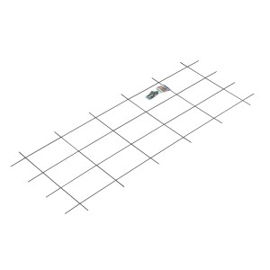 Spalliera in metallo marrone, 150x60 cm, per inverdimento pareti come supporto rampicante con fissaggi.