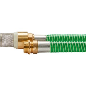 Kit de tuyau d'aspiration LUX, 7 m, avec raccords en laiton pour pompes de jardin et installations d'eau domestique.