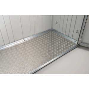Panneau de plancher en tôle d'aluminium à damier pour abri de jardin OBI Europa taille 1 GS/WS 150.